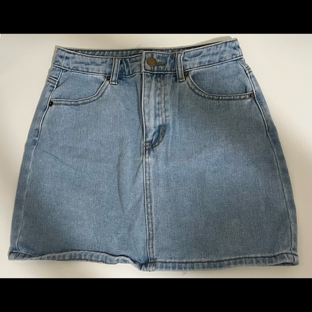 light denim skirt